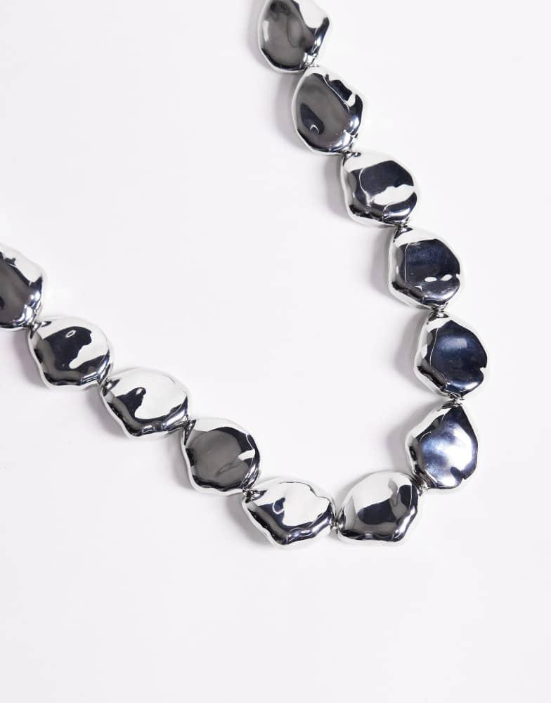 8 Other Reasons 8 Other Reasons statement pebble necklace in silver
