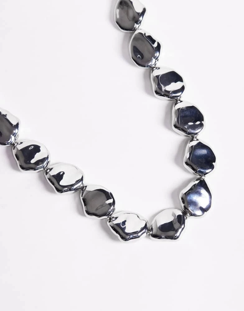 8 Other Reasons 8 Other Reasons statement pebble necklace in silver 2