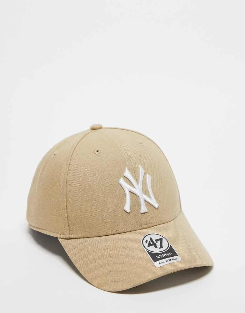 47 Brand 47 Brand NY Yankees clean up cap in beige 1