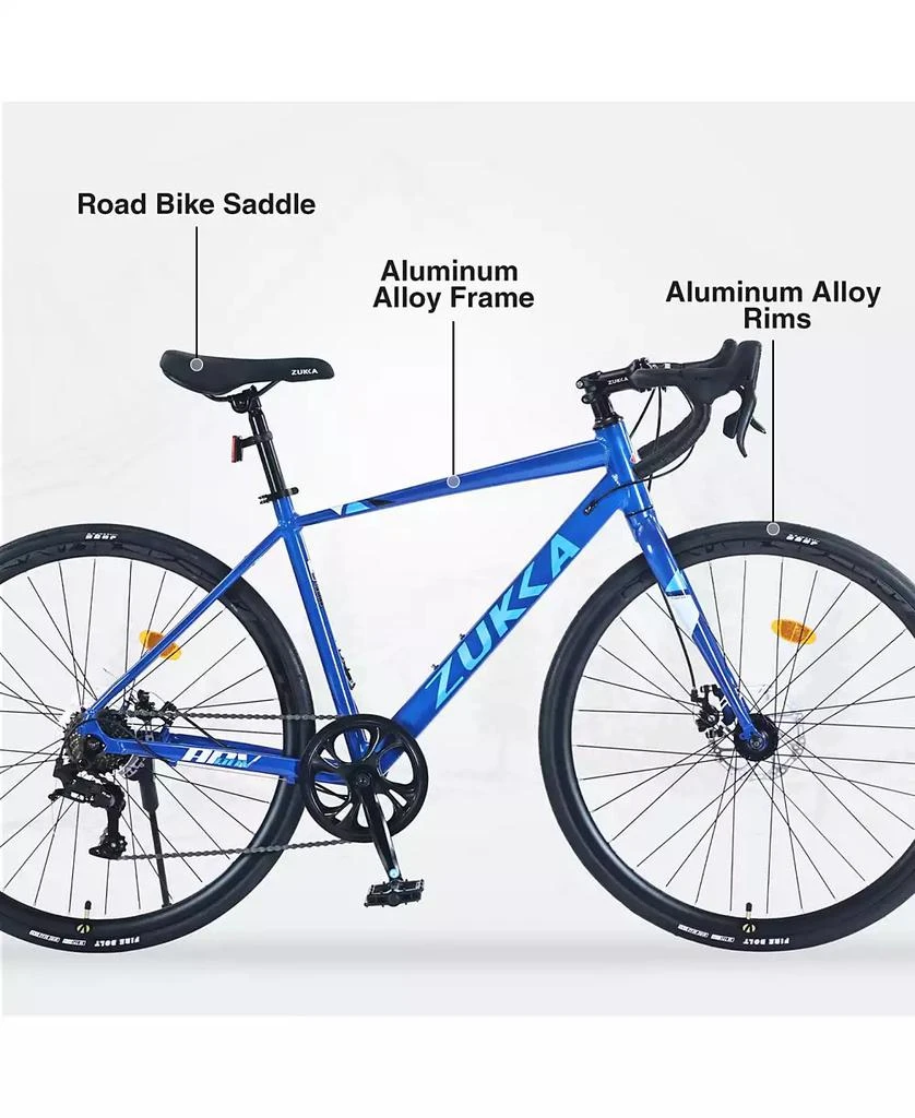 Streamdale Furniture 700C Road Bike, 7 Speed Road Bike, for Men Women, Aluminum Alloy Frame 2