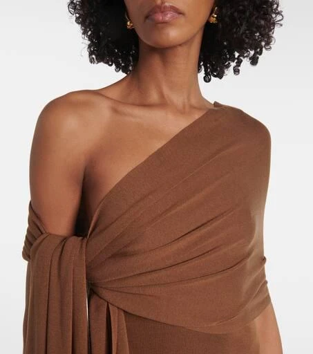 Aya Muse Hale one-shoulder silk-blend maxi dress 4