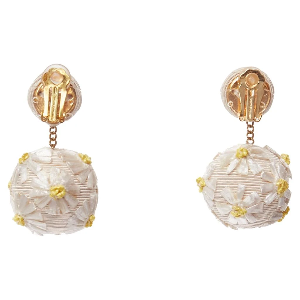 Rebecca Daisy Applique Clip On Drop Earrings 5