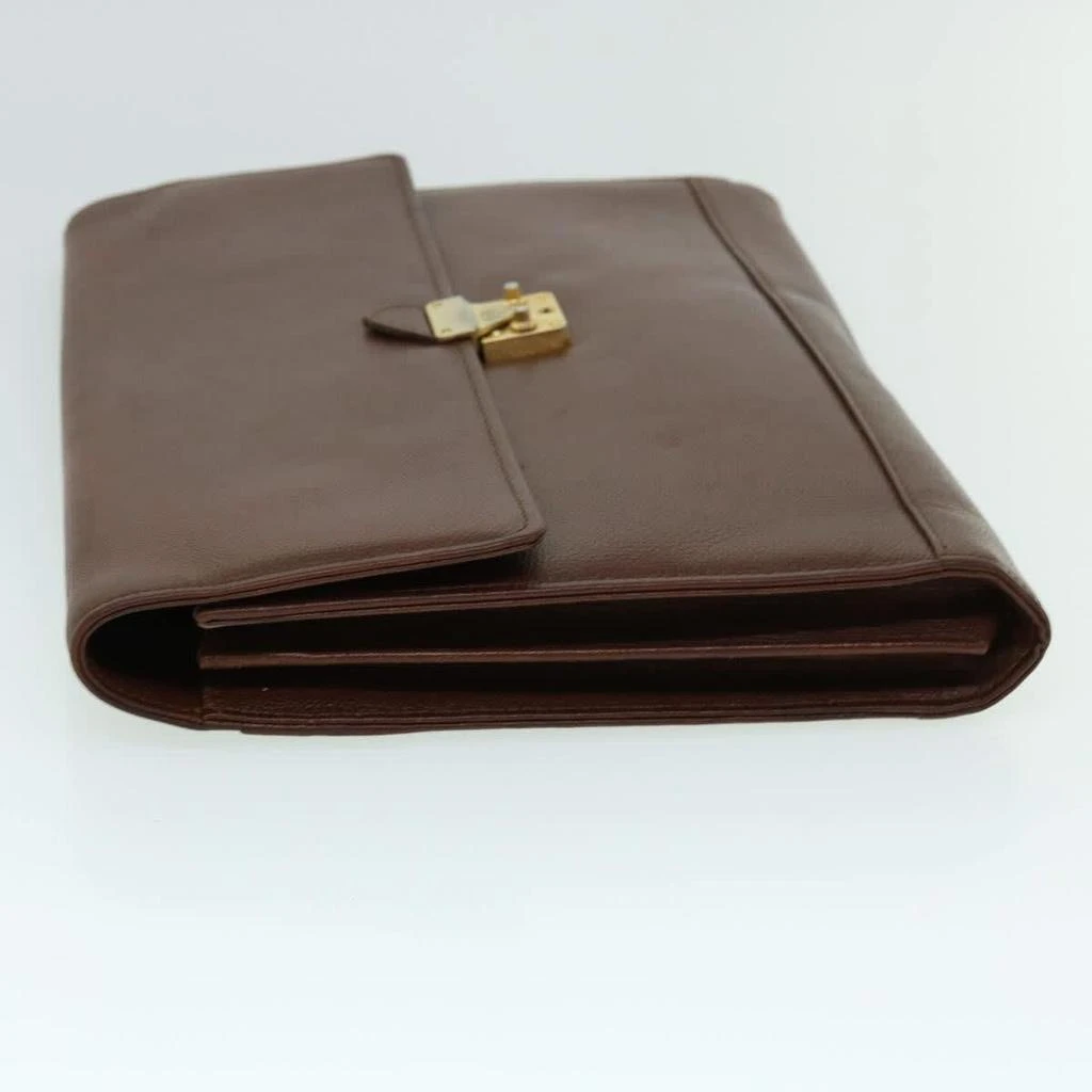 Yves Saint Laurent Vintage Flap Document Holder Leather Leather Briefcase Bag (Pre-Owned) 4