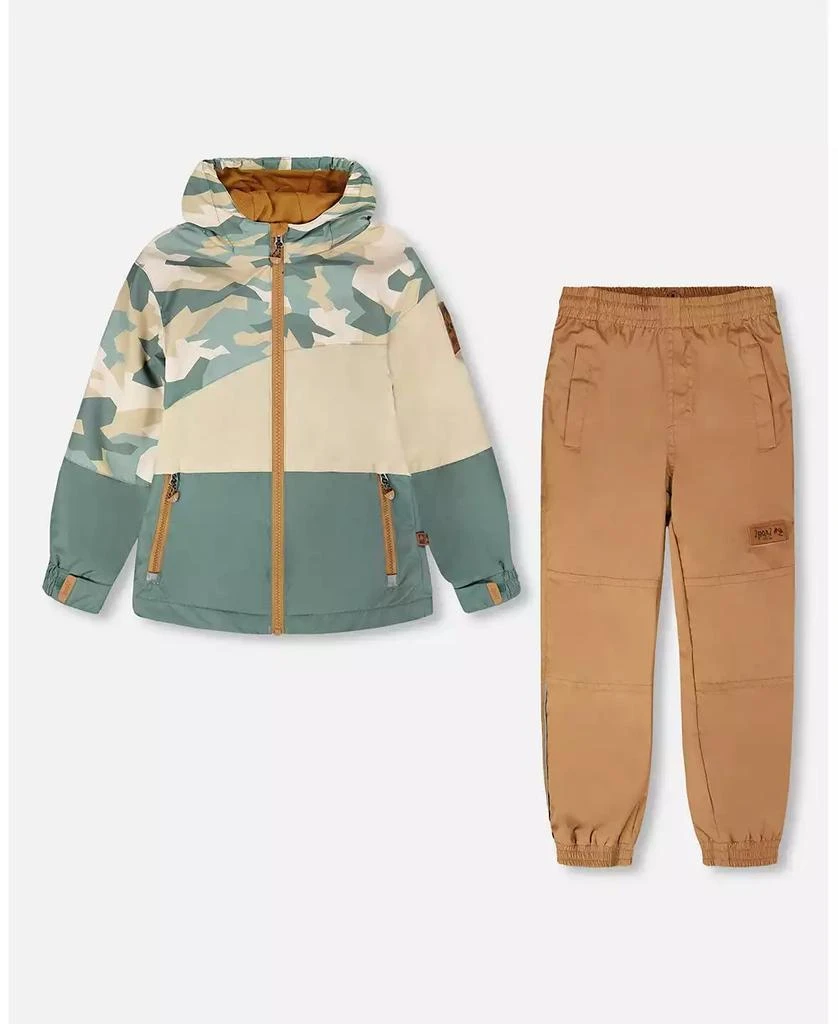 Deux par Deux Boy Two-Piece Mid-Season Outerwear Set Camouflage Print - Child