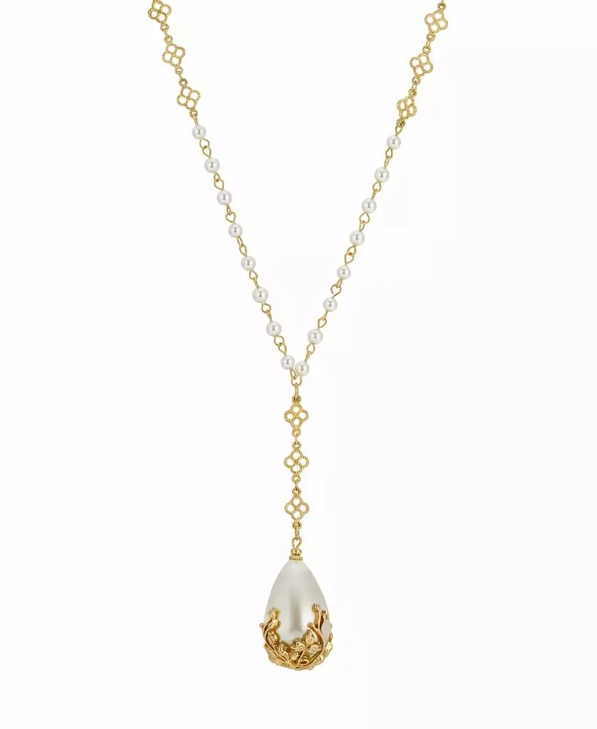 2028 Women's Imitaion Pearl Y Necklace 1