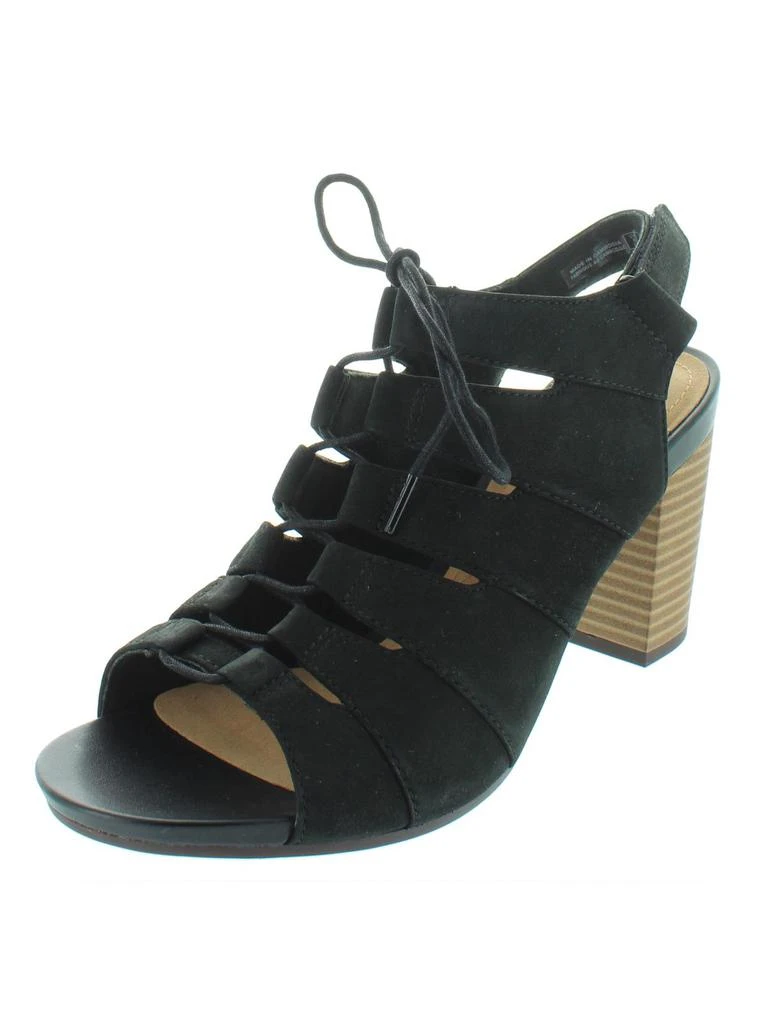 Clarks Banoy Waneta Womens Nubuck Caged Dress Sandals 1