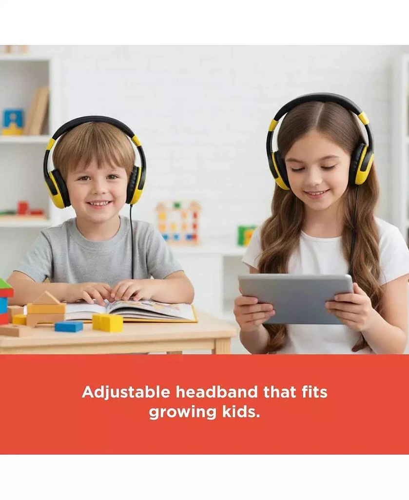 RadioShack Kids Wired Headphones (3304455) - Child-Safe Volume, 3.5mm Plug, Pink 7