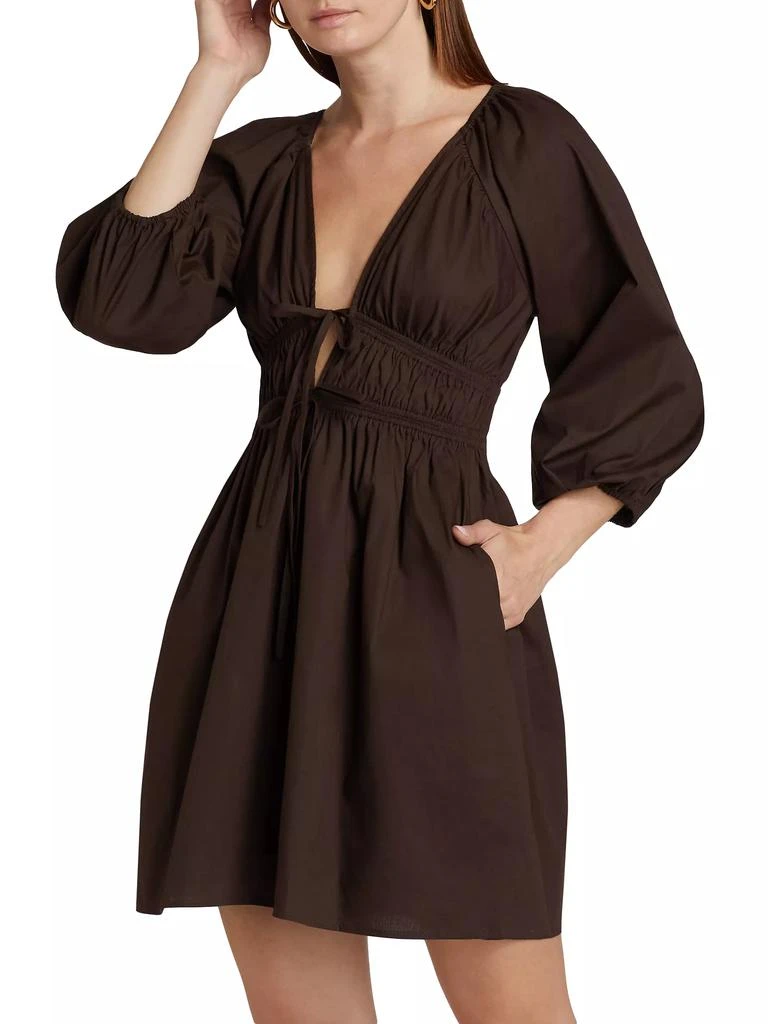 Wayf Leighton Stretch Cotton Minidress 4