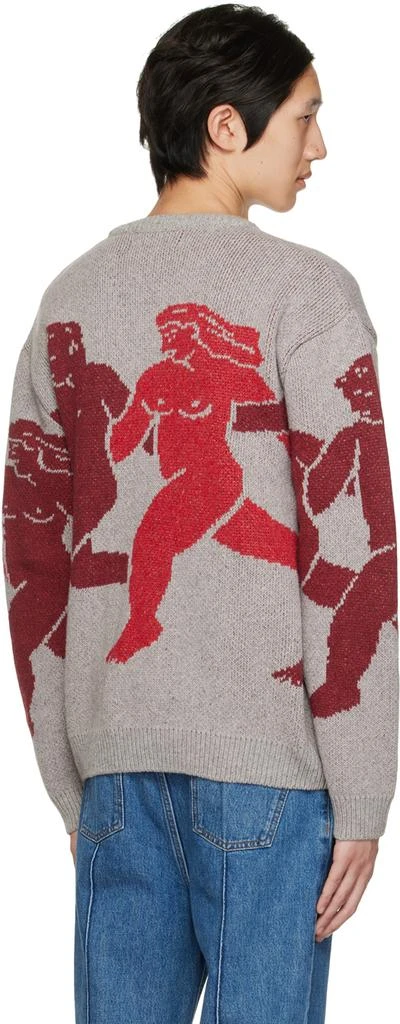 Carne Bollente SSENSE Exclusive Gray In-Depends Day Sweater 3