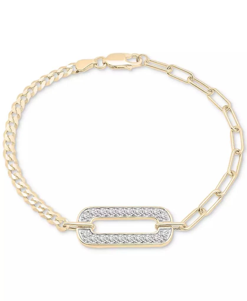 Audrey by Aurate Diamond Link Two-Chain Bracelet (3/4 ct. t.w.) in Gold Vermeil, Created for Macy's 1