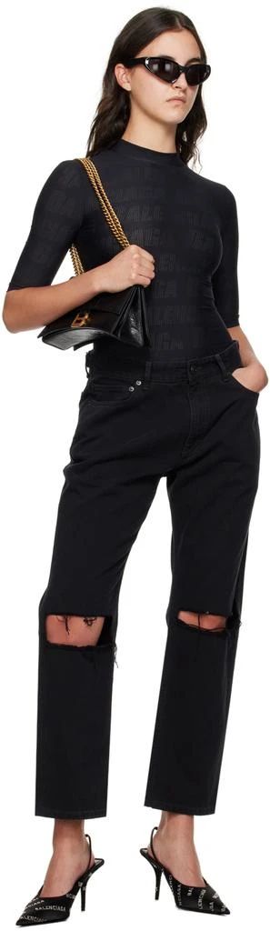 Balenciaga Black Buckle Jeans 4