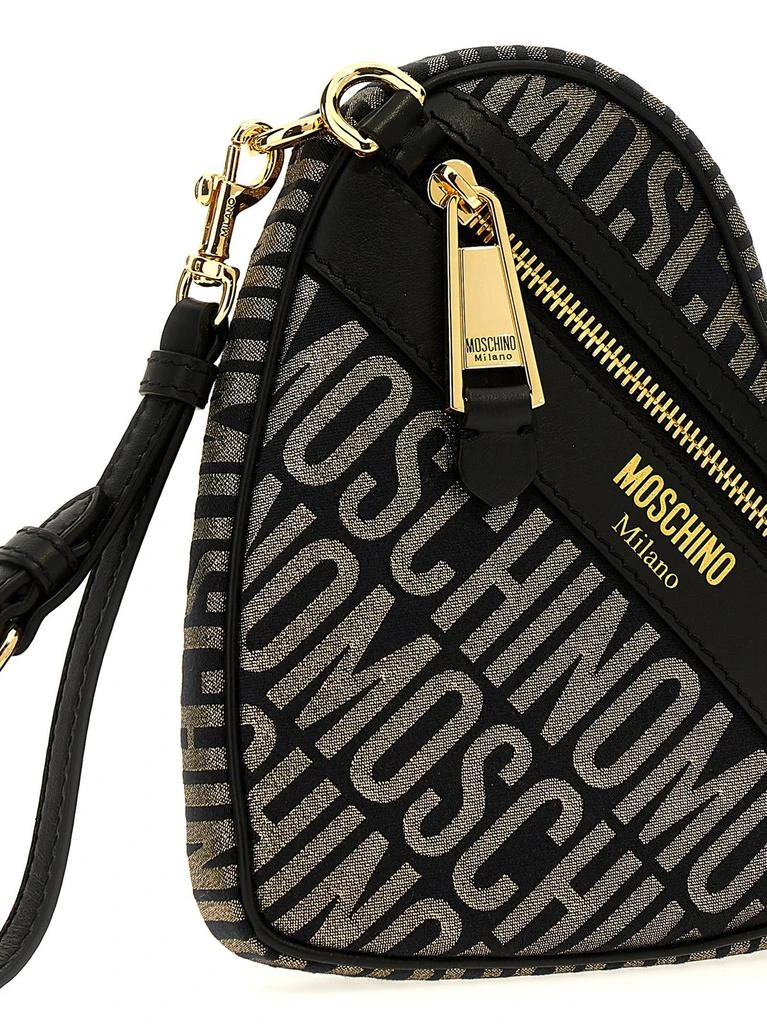 Moschino Moschino Logo Jacquard Heart-Shaped Clutch Bag 3