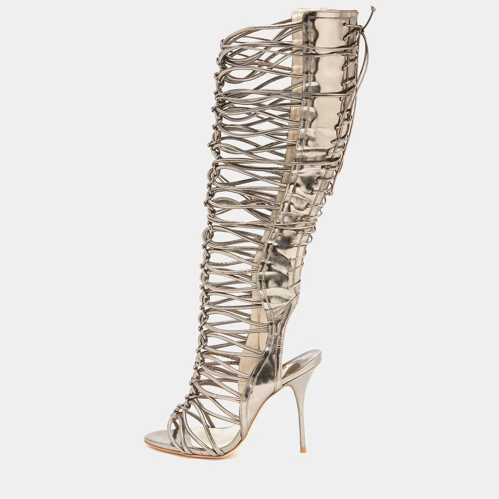 Sophia Webster Sophia Webster Meatllic Leather Clementine Lace-Up Knee High Gladiator Sandals Size 39 1