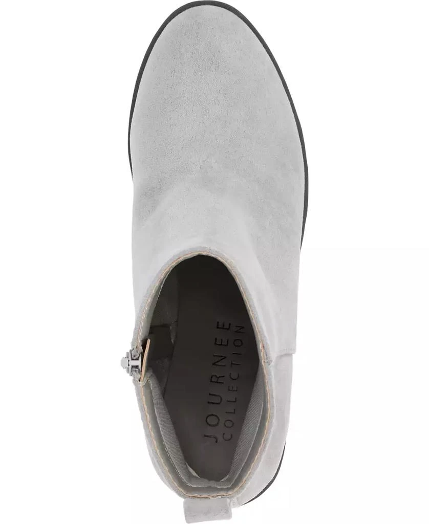 Journee Collection Women's Cassidy Platform Block Heel Lug Sole Booties 4