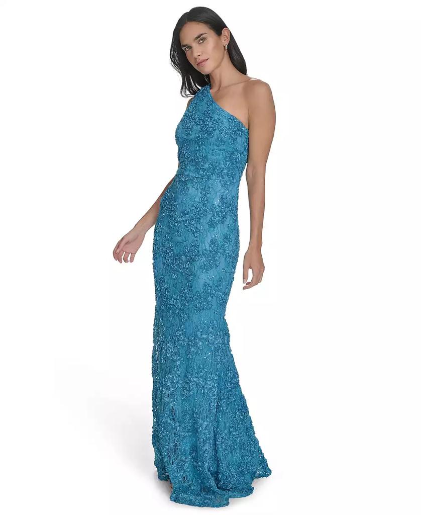Jessica Howard Women's One-Shoulder Soutache Gown