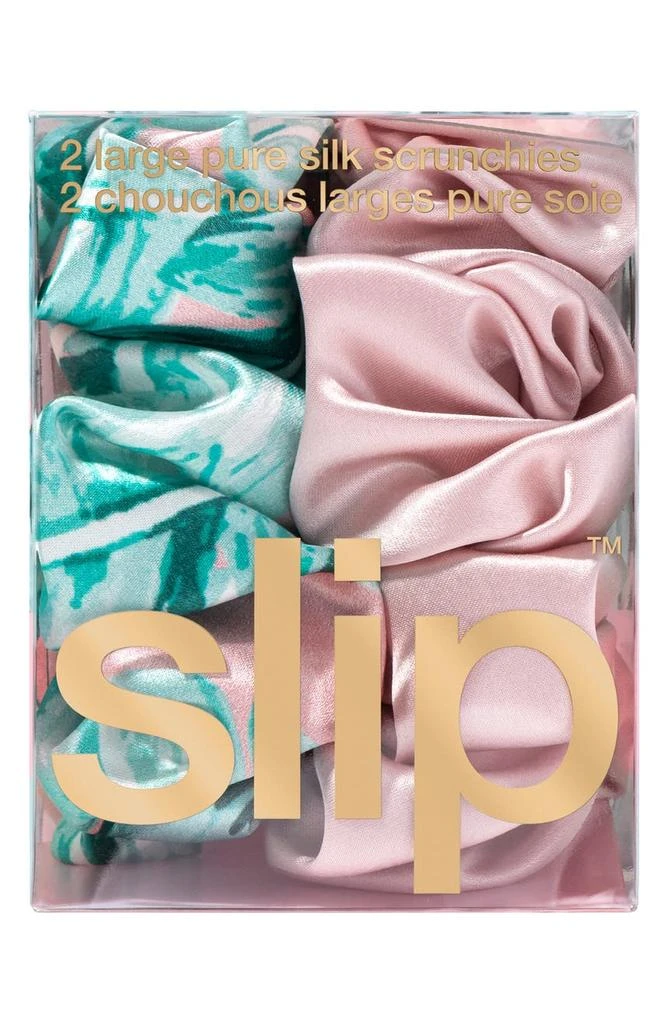 slip 2-Pack Large Silk Scrunchies 2