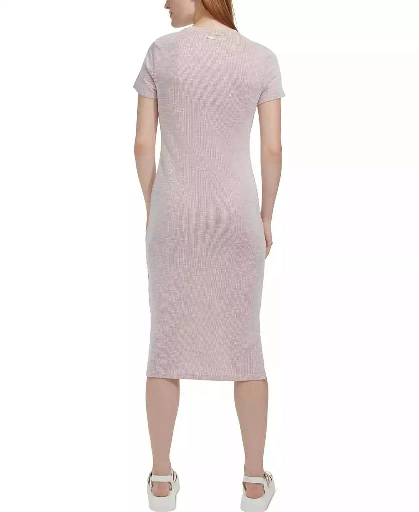 Marc New York by Andrew Marc Women's Pinstriped Midi T-Shirt Dress 2