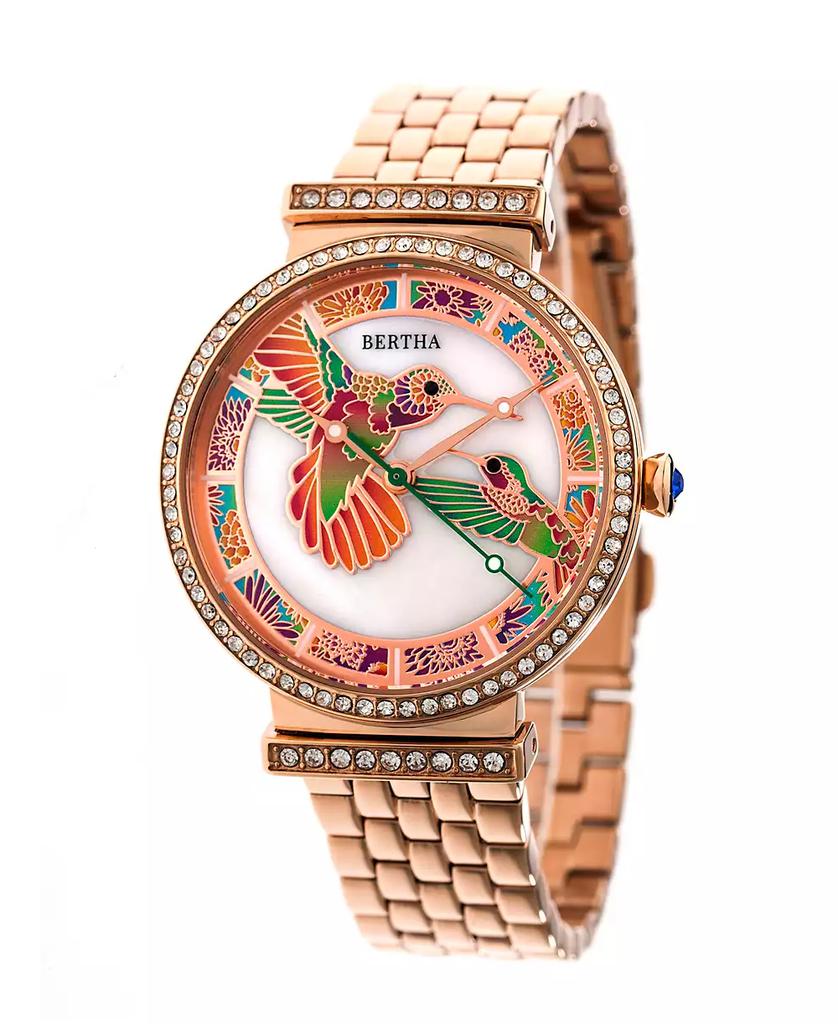 BERTHA Quartz Emily Collection Rose Gold Stainless Steel Watch 37Mm