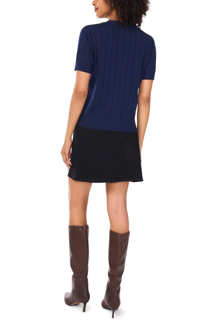 Vince Camuto Wide Rib Short Sleeve Cardigan 4