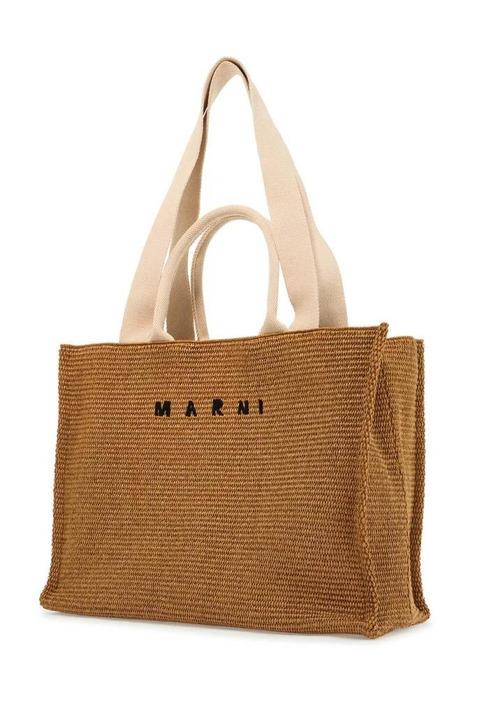 Marni Large Raffia Effect Tote Bag 3