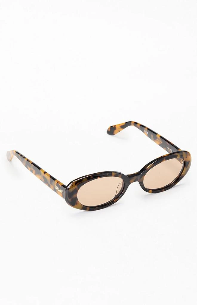 Quay Felt Cute Oval Sunglasses 1