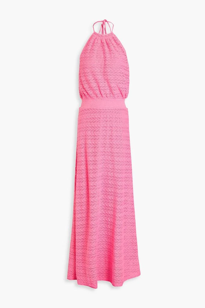 MELISSA ODABASH Maeva crocheted halterneck maxi dress 1