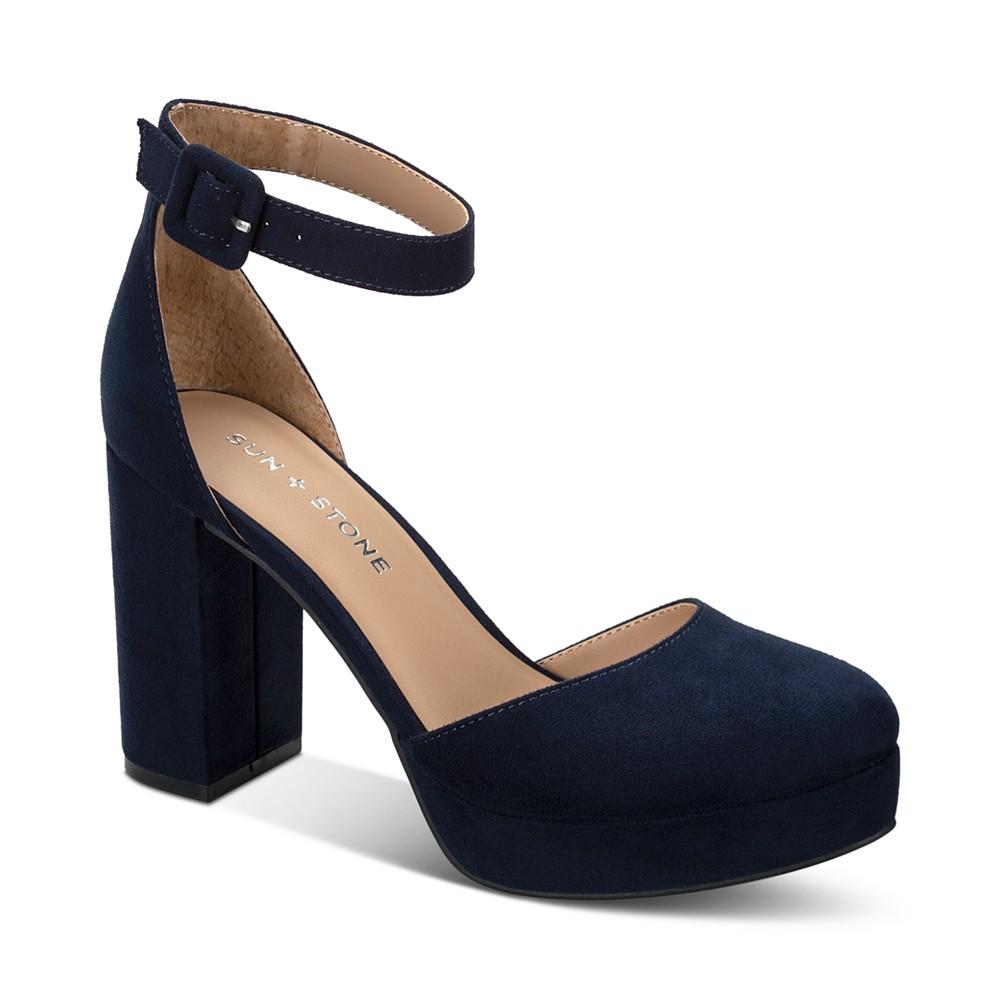 Sun + Stone Women's Birdey Ankle-Strap Block-Heel Platform Sandals, Created for Macy's