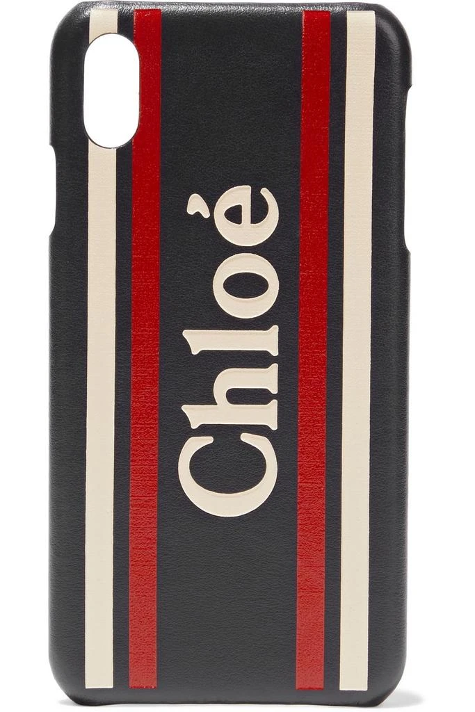 Chloé Vick logo-embossed leather iPhone XS Max case