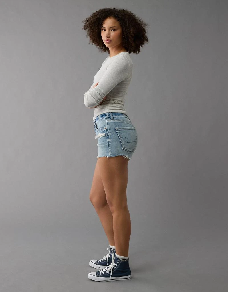 AE AE Next Level Curvy Ripped High-Waisted Denim Short Short 5