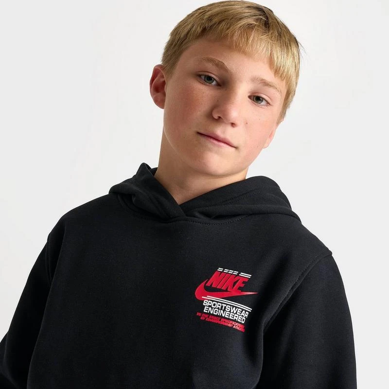 NIKE Big Kids' Nike Sportswear Futura Club Pullover Hoodie 6