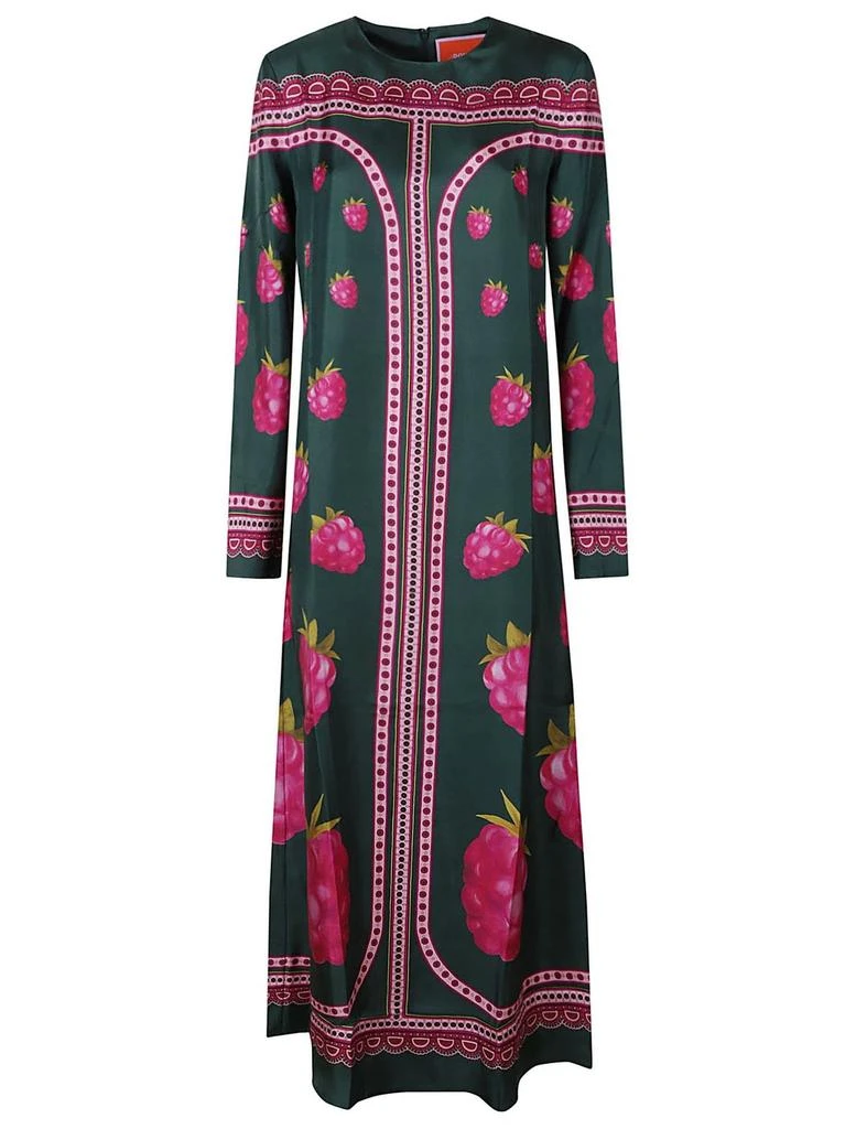 LA DOUBLE J La Doublej Lampone Printed Long Sleeve Swing Dress 1