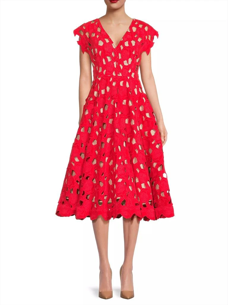 hope floral embroidered cocktail dress Hope 3D Floral Applique Mini Dress main image 1