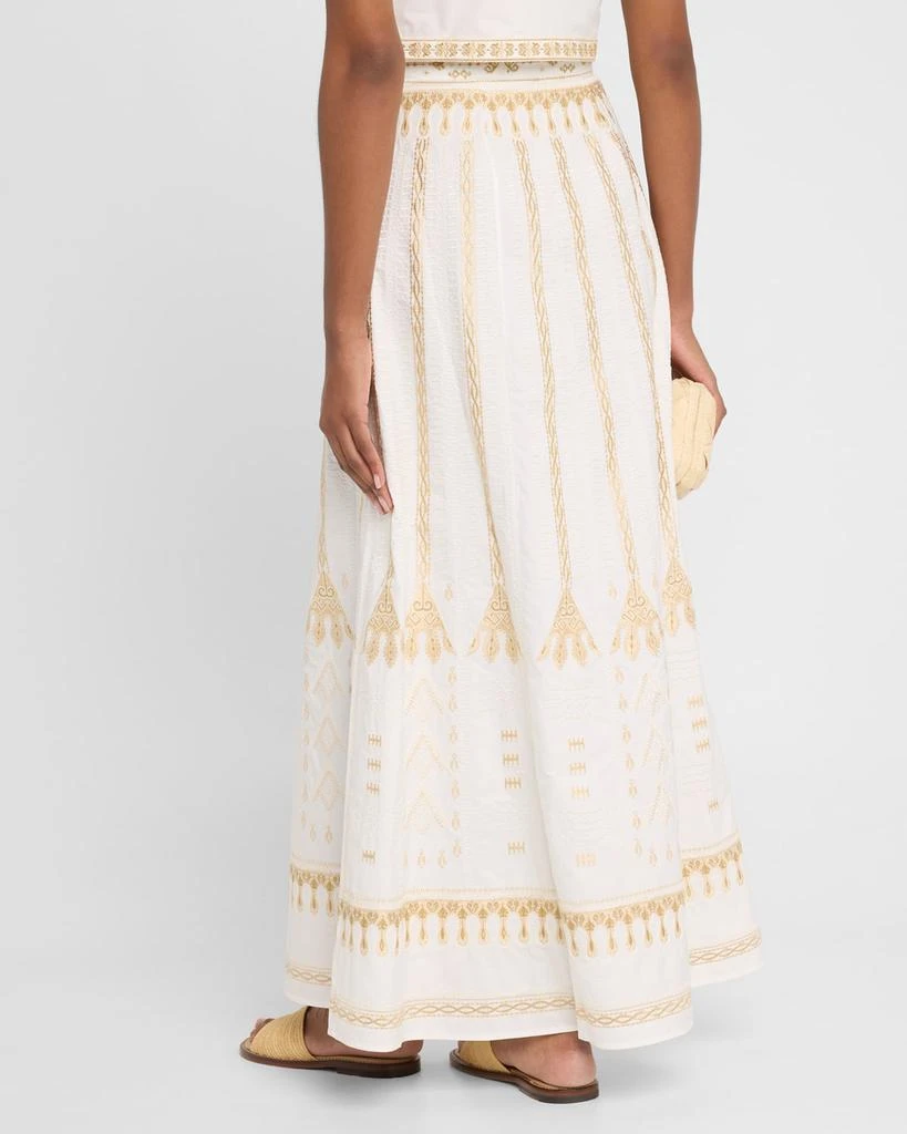 EMPORIO SIRENUSE Camille Embroidered Maxi Skirt 3