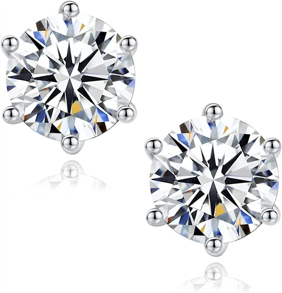 Allyanna Gifts Allyanna Gifts - Women
s Prong Moissanite Screwback Earrings