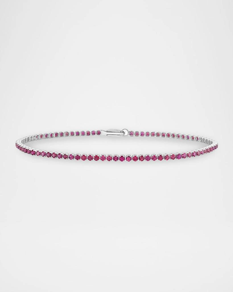 Neiman Marcus Diamonds 18K White Gold Ruby Bracelet 1