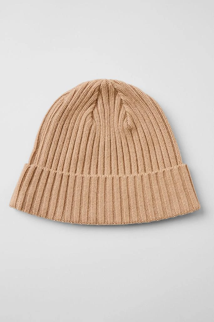 Alo Cashmere Blend Rib Beanie - Toasted Almond - Hats - Free  display picture 3