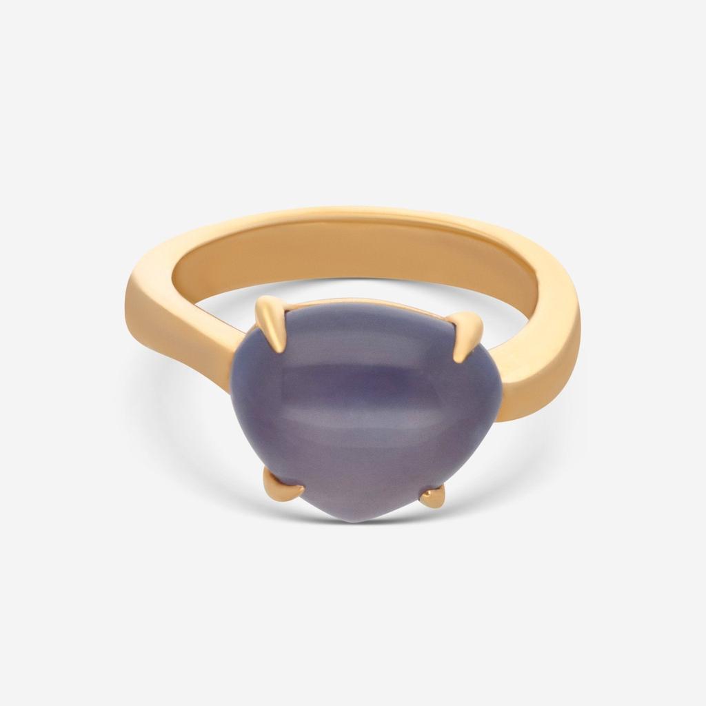 BVLGARI Bulgari Sassi 18K Yellow Gold Calcedonium Ring 346973
