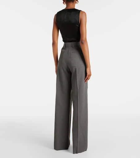 Valentino High-rise wool straight pants 3