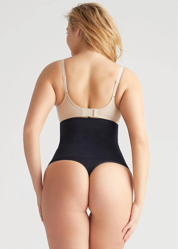 yummie Brill High Waist Thong In Black 3