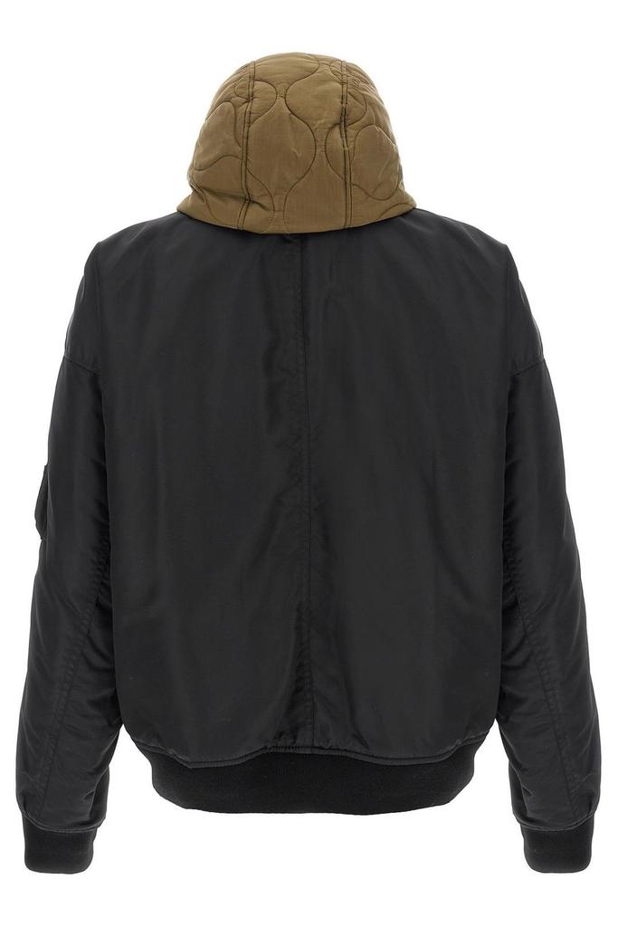 Shop Maison Mihara Yasuhiro Extended Placket Hood Flight Shop Maison Mihara Yasuhiro Extended Placket Hood Flight