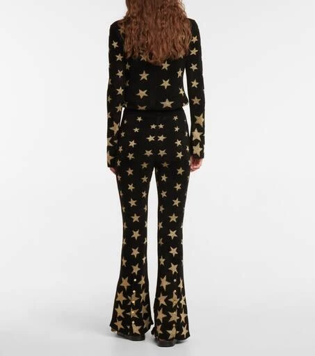 Paco Rabanne Star high-rise flared jersey pants 3