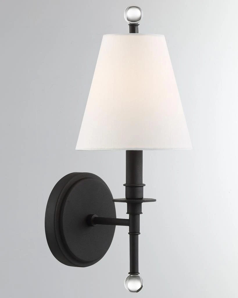 Crystorama Riverdale 1-Light Sconce with Shade 2