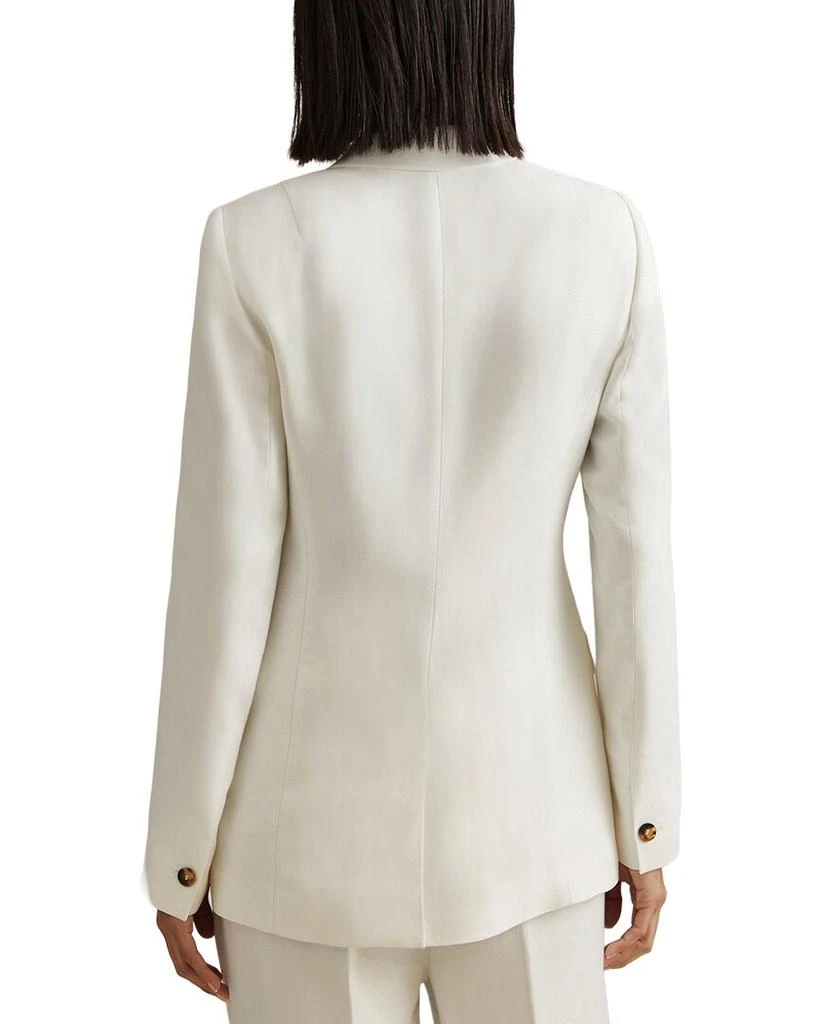 REISS Lori Double-Breasted Linen-Blend Blazer 2