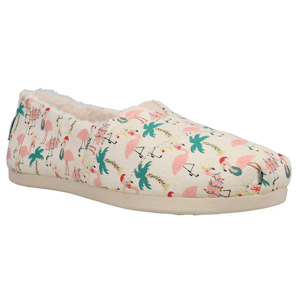 TOMS Alpargata Cozy Holiday Flamingos Graphic Slip On Flats 2