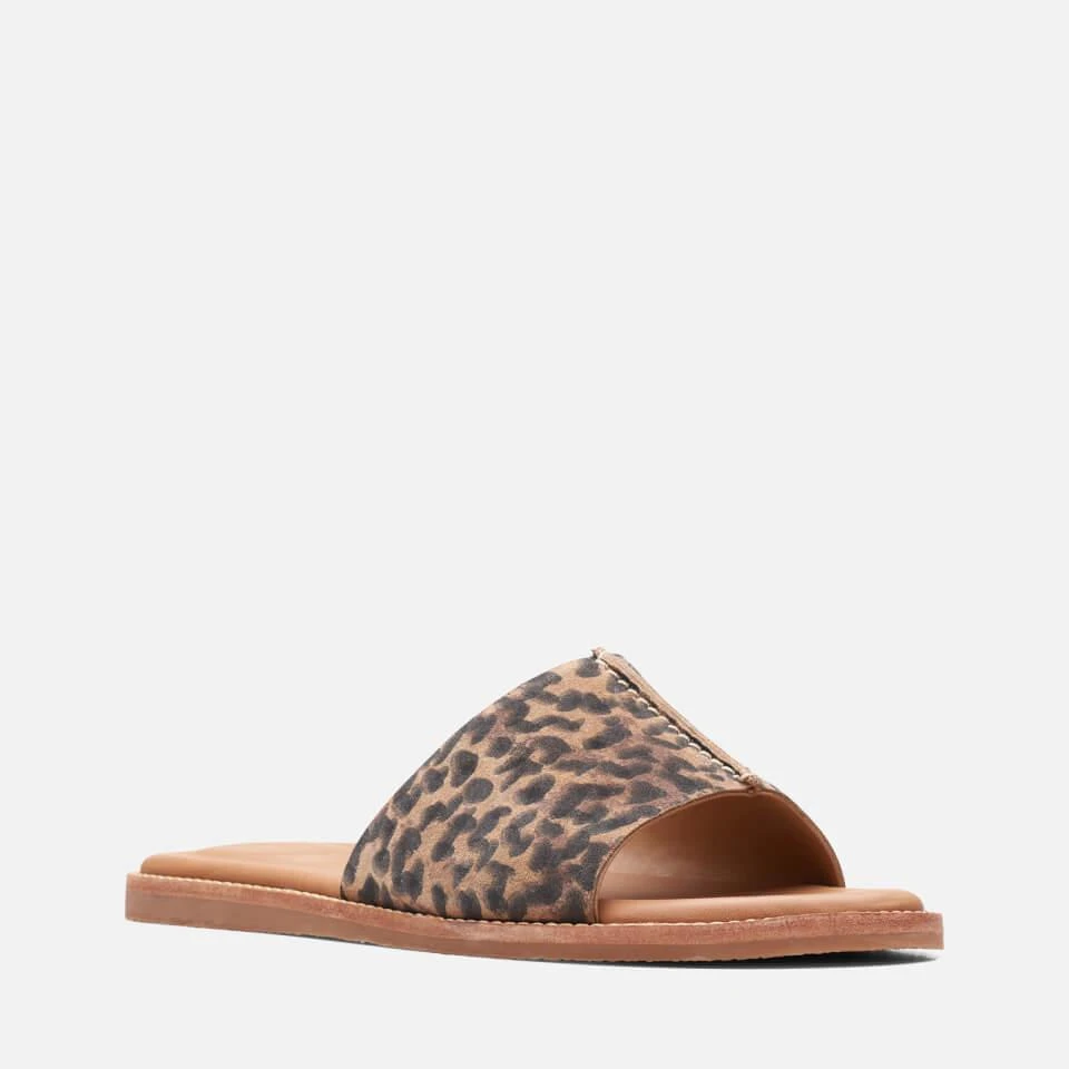 Clarks CLARKS WOMEN'S KARSEA SUEDE MULES - LEOPARD 2