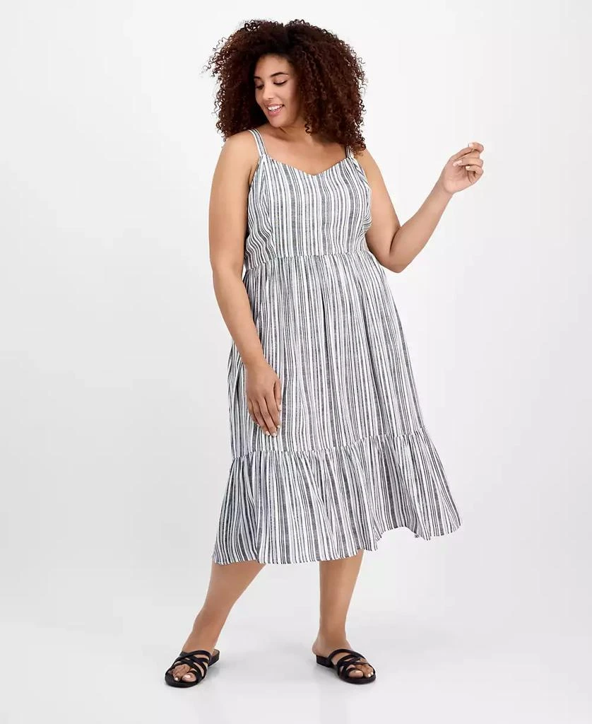 Absolutely Famous Trendy Plus Size Printed Midi Dress 1