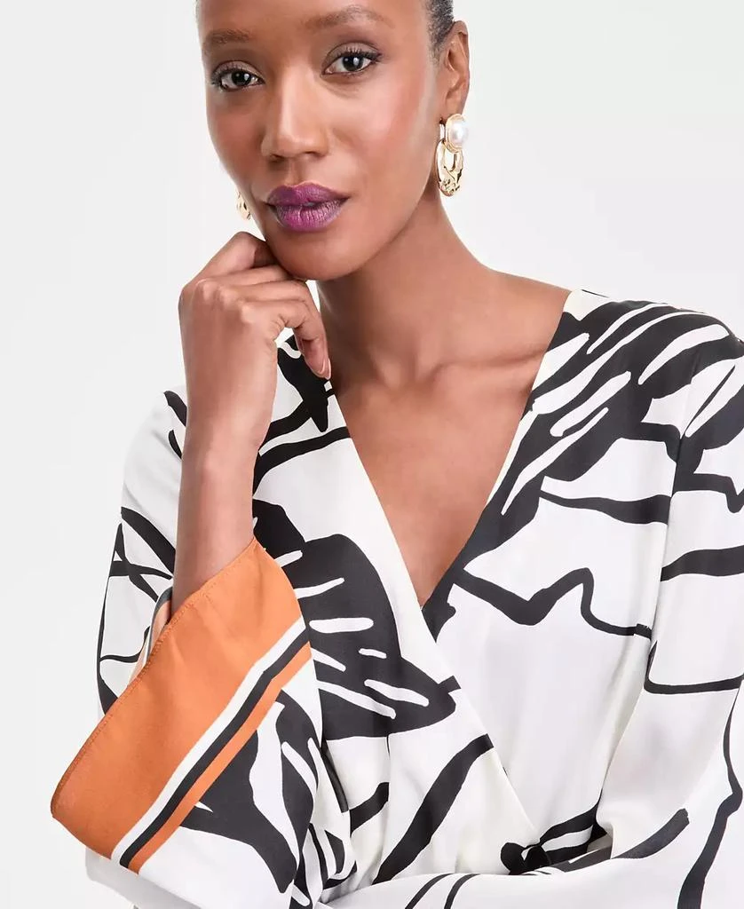 INC International Women's Printed Peplum Top, Exclusively at Macy's 3
