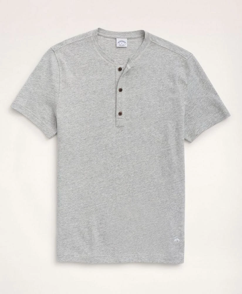 Brooks Brothers Washed Cotton Linen Henley 1