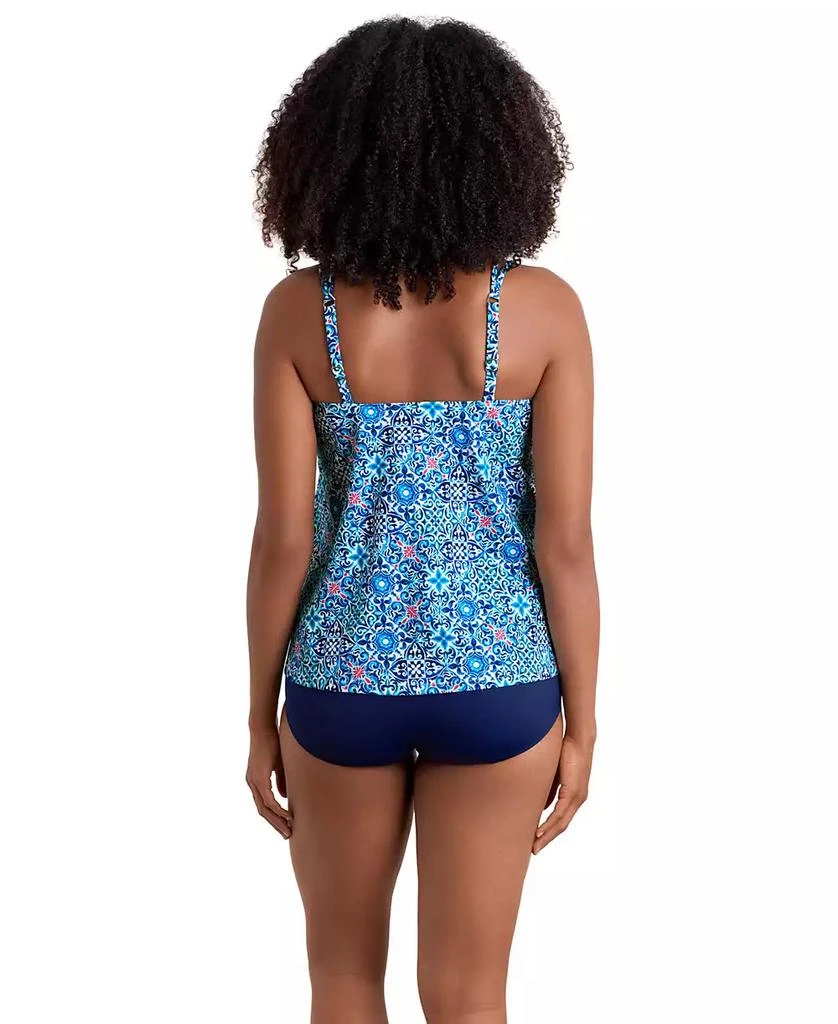 ShapeSolver Sport by Mimi Flamingo Women's Handkerchief Hem Pull-On Tankini Top 3