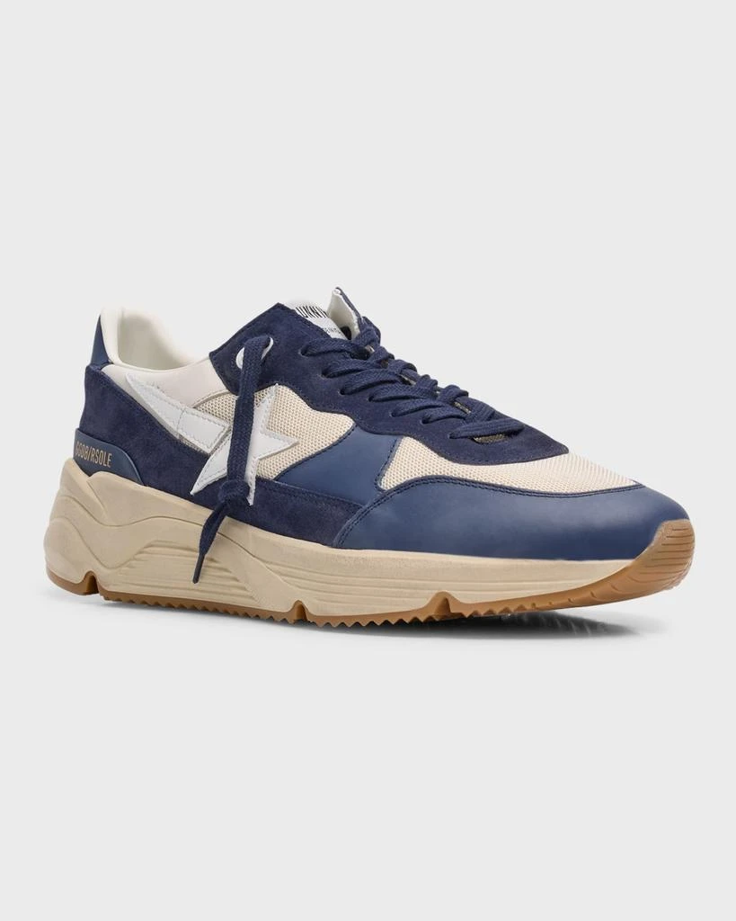 Golden Goose Men's Running Sole Mesh and Leather Sneakers 3